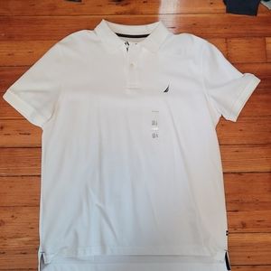 Mens Nautica White Polo Shirt